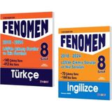 Fenomen Yayınları 8. Sınıf Lgs Türkçe + Ingilizce Çıkmış Sorular ve Ikiz Soruları (2018-2024)