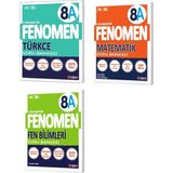 Fenomen Yayınları 8. Sınıf LGS Türkçe - Matematik - Fen Bilimleri A Soru Bankası Seti 3 Kitap