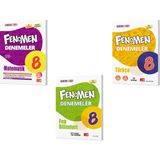 Fenomen Yayınları 8. Sınıf Matematik Türkçe Fen Deneme Seti Yeni 2022