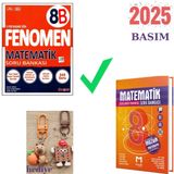 Fenomen Yayınları 8B MATEMATİK SORU BANKASI + MOZAİK 8.SINIF MATEMATİK SORU BANKASI SET ÇANTA SÜSÜ HEDİYELİ