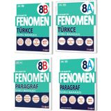 Fenomen Yayınları Fenomen Okul 8. Sınıf LGS Türkçe + Paragraf A + B Soru Bankası Seti 4 Kitap