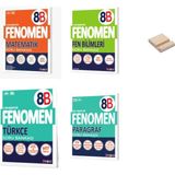 Fenomen Yayınları LGS 8. Sınıf B Serisi Matematik Fen Türkçe ve Paragraf Soru Bankası 4'lü Set + Telefon Tutucu