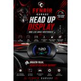 Fenrir Garage Head Up Display OBD LCD Araç Göstergesi Dijital Hız Göstergesi RPM Voltaj Su Sıcaklığı Yakıt Tüketimi OBD ve EOBD Destekli