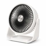 Feny Minifan Desk 3 Kademeli Masaüstü USB Type-C Şarjlı Vantilatör, Beyaz, 6 İnç