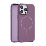 Fenza iPhone 12 Pro Uyumlu MagSafe Güçlü Manyetik Kadife İç Yüzeyli Kamera Korumalı İnce Silikon Telefon Kılıfı - (Gül Kurusu)