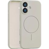 Fenza iPhone 16 Plus Uyumlu Içi Kadife Magsafe Wireless Şarz Özellikli Taş Renkli Telefon Kılıfı - Taş Rengi - iPhone 16 PIus