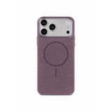 Fenza iPhone 17 Pro Uyumlu MagSafe Kılıf Simli Parlak Tasarım Manyetik Kablosuz Şarj Uyumlu Kamera Korumalı Telefon Kılıf-(Mor)