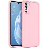 Fenza Oppo A91 4g ve Oppo Reno 3 ve Oppo F15 Uyumlu Pembe Renkli Mat Silikon Telefon Kılıfı