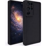 Fenza Samsung Galaxy S22 Ultra Uyumlu Siyah Renkli Mat Silikon Telefon Kılıfı - Galaxy S22 UItra
