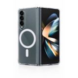 Fenza Samsung Galaxy Z Flip 4 ile Uyumlu Güçlü Mıknatıslı MagSafe Şeffaf Kamera Korumalı Telefon Kılıfı