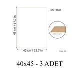 Feoly Art 3 mm / 40 cm x 45 cm MDF Plaka (3 ADET) - Hobi, Maket, Ahşap El Sanatları İçin Uygun (3`lü Paket)