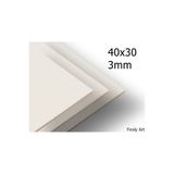 Feoly Art 3 mm 40x30 MDF Plaka (3 ADET) - Hobi, Maket, Ahşap El Sanatları İçin Uygun (3`lü Paket)
