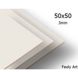 Feoly Art 3 mm 50X50 Mdf Plaka (2 Adet) - Hobi, Maket, Ahşap El Sanatları Için Uygun (2`li Paket) - 50 x 50
