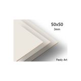 Feoly Art 3 mm 50x50 MDF Plaka (2 ADET) - Hobi, Maket, Ahşap El Sanatları İçin Uygun (2`li Paket)