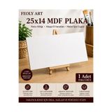 Feoly Art MDF - 25x14cm Beyaz Lam MDF Plaka | 3mm / 1 Adet |