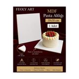 Feoly Art MDF - 35x35cm Beyaz Lam MDF Plaka | 3mm / 1 Adet |
