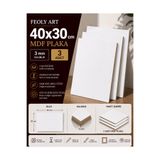 Feoly Art MDF - 40x30cm Beyaz Lam MDF Plaka | 3mm / 3 Adet | Ahşap Boyama, Maket, Hobi ve Dekorasyon |