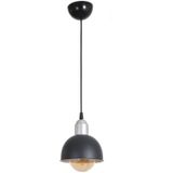 Fer Avize Bükreş Modern Tasarım Cafe Mutfak Hol Salon Siyah Renk Metal Tekli Avize