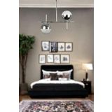 Fer Avize Çello Modern Tasarım Metal Krom Renk Cafe - Salon - Mutfak – Yatak odası – Led 2'li avize