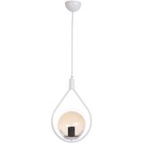 Fer Avize Deco Modern Tasarım Cafe - Mutfak - Salon - Hol Beyaz Renk Bal Camlı Tekli Avize