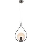 Fer Avize Deco Modern Tasarım Cafe - Mutfak - Salon - Hol Krom Renk Bal Camlı Tekli Avize