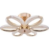 Fer Avize Defne Gold Kaplama Modern Tasarım Enerji Tasarruflu Kristal Görünümlü 6'lı LED Avize (Beyaz Işık) Salon Giyinme Odası Mutfak Yatak Odası