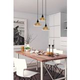 Fer Avize Dilberay Lüks Modern Sarkıt Füme Yemek Masası Üstü -Salon 3 lü Avize
