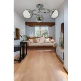 Fer Avize Dönence Krom Renkli Modern Salon - Mutfak - Yatak Odası 3 Lü Led Avize