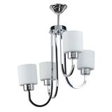 Fer Avize DURU MODERN KROM RENK BEYAZ CAMLI Salon - Mutfak - Yatak Odası 4 LÜ AVİZE