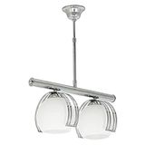 Fer Avize EVİN KROM RENK MODERN LÜKS TASARIM CAMLI SIRALI Salon - Mutfak - Yatak Odası 2 Lİ AVİZE