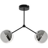 Fer Avize Focus Modern Tasarım Salon Mutfak - Cafe - Hol - Yatak Odası Krom Renk 2 Li Led Avize