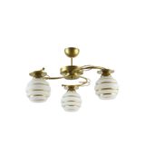 Fer Avize GOLDİNA MODERN PLOFONYER GOLD KASA SİMLİ CAMLI Salon - Mutfak - Yatak Odası 3 LÜ AVİZE