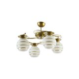 Fer Avize GOLDİNA MODERN PLOFONYER GOLD KASA SİMLİ CAMLI Salon - Mutfak - Yatak Odası 4 LÜ AVİZE
