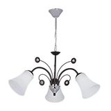 Fer Avize İDİL MODERN LÜKS TASARIM SİYAH RENK 1167 CAMLI Salon - Mutfak - Yatak Odası 3 LÜ AVİZE