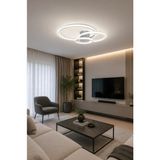 Fer Avize Ivan Modern Tasarım Gri Renk Salon Mutfak Hol Beyaz LED 3 Lü Avize