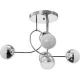 Fer Avize Jade Özel Tasarım Modern Krom Renk Salon - Mutfak - Yatak Odası 6 Lı Led Avize