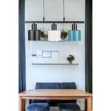 Fer Avize Mısra Özel Tasarım Modern Cafe Mutfak Salon 3 Lü Metal Sıralı Sarkıt Avize - Renkli