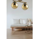 Fer Avize Nika Modern Eskitme Bal Cam Modern Salon - Mutfak - Yatak Odası 2 li Avize