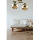 Fer Avize Nika Modern Eskitme Füme Cam Modern 2 Li Avize
