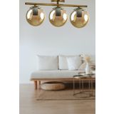 Fer Avize Nika Modern Eskitme Füme Cam Modern Salon - Mutfak - Yatak Odası 3 lü Avize