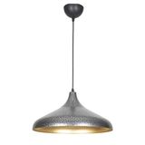Fer Avize Nil Özel Modern Tasarım Gri içi Gold Metal Cafe - Mutfak Tekli Avize