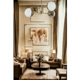 Fer Avize Oscar Modern Lüks Tasarım Gold Renk Kasa - Salon - Mutfak - Yatak Odası Led 4'lü Avize
