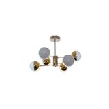 Fer Avize Oscar Modern Lüks Tasarım Gold Renk Kasa - Salon - Mutfak - Yatak Odası Led 6 lı Avize