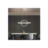 Fer Avize Paul Modern Tasarım Beyaz Renk Yemek Masası Üstü - Mutfak - Salon Beyaz Led 2 Li Avize