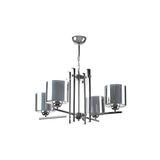 Fer Avize Pierro modern spor dekoratif krom renk füme çift camlı Salon - Mutfak - Yatak Odası 4 lü avize