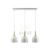 Fer Avize REINA MODERN TASARIM METAL BAŞLIK BEYAZ RENK SIRALI SARKIT Cafe - Mutfak 3 LÜ AVİZE
