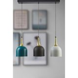 Fer Avize Reina Modern Tasarım Metal Başlık Sarkıt Sıralı 3 Lü Avize - Mint - Beyaz