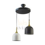 Fer Avize REINA MODERN TASARIM METAL BAŞLIK SİYAH BEYAZ RENK SARKIT Cafe - Mutfak 2 Lİ AVİZE
