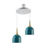 Fer Avize REINA MODERN TASARIM METAL BAŞLIK TURKUAZ RENK Cafe - Mutfak SARKIT 2 Lİ AVİZE