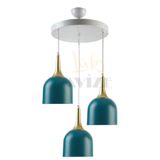 Fer Avize REINA MODERN TASARIM METAL BAŞLIK TURKUAZ RENK Cafe - Mutfak SARKIT 3 LÜ AVİZE